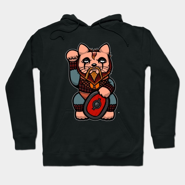 floki Lucky cat Hoodie by yayzus